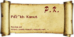 Pákh Kanut névjegykártya